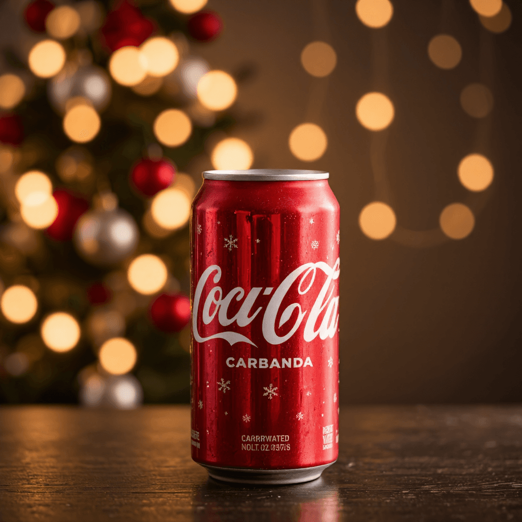 product photography of a can of carbonated soft drink