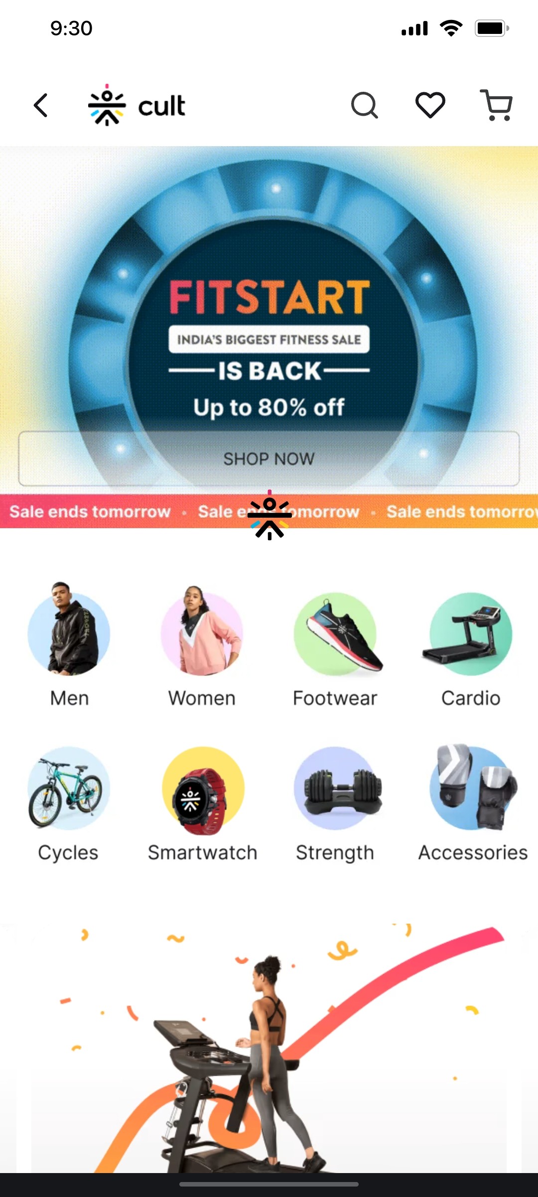 Cult.fit App Cult Screen