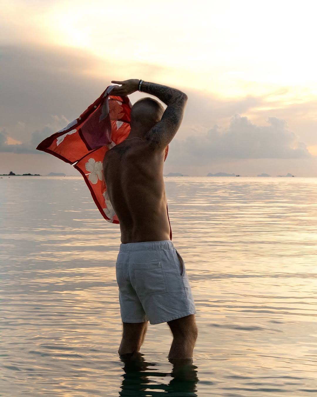 A man surfing