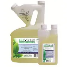 Two containers of EcoSMART products, one large jug with a handle and one smaller bottle, both labeled for use.