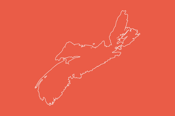 Map of Canada filled with rainbow and pride colors, featuring symbols of LGBTQ+ identities.