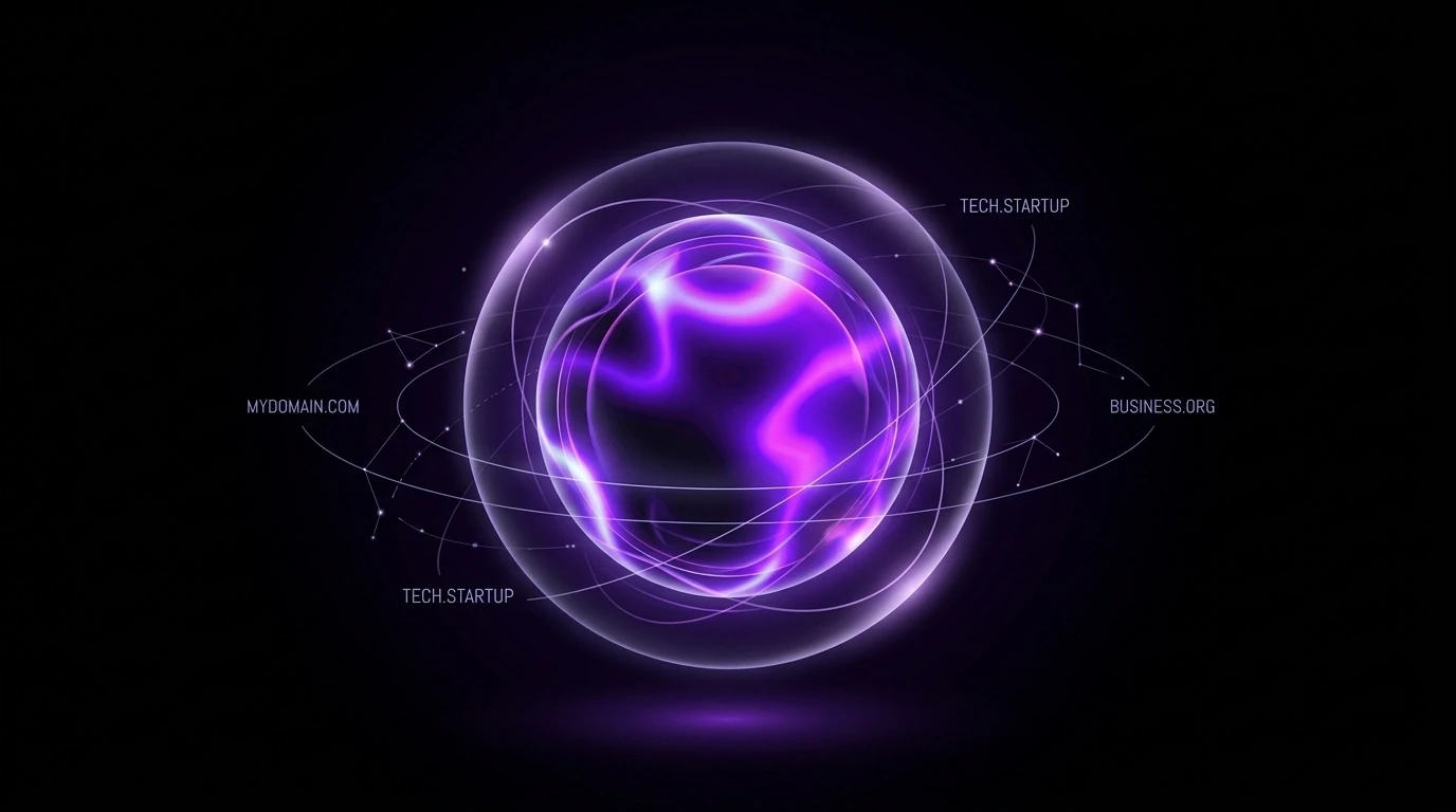 a purple glowing orb representing the internet