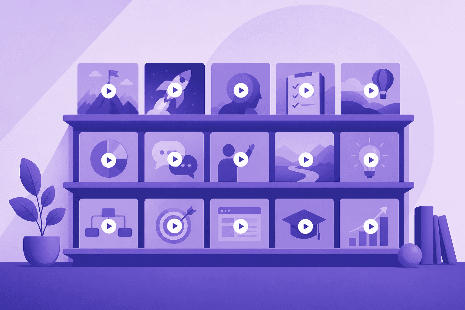 Library of customer onboarding tutorial videos