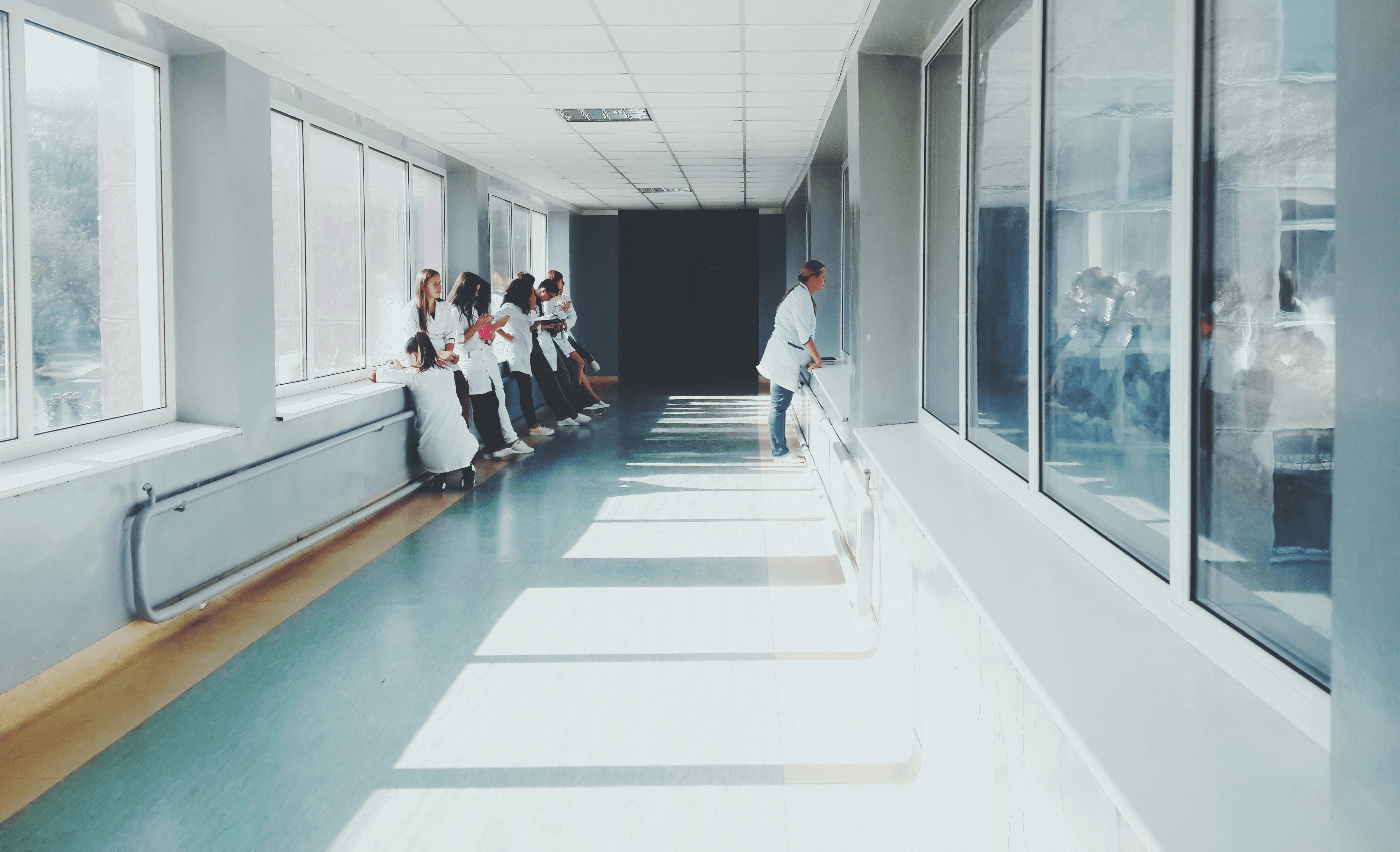 white and black hospital bed