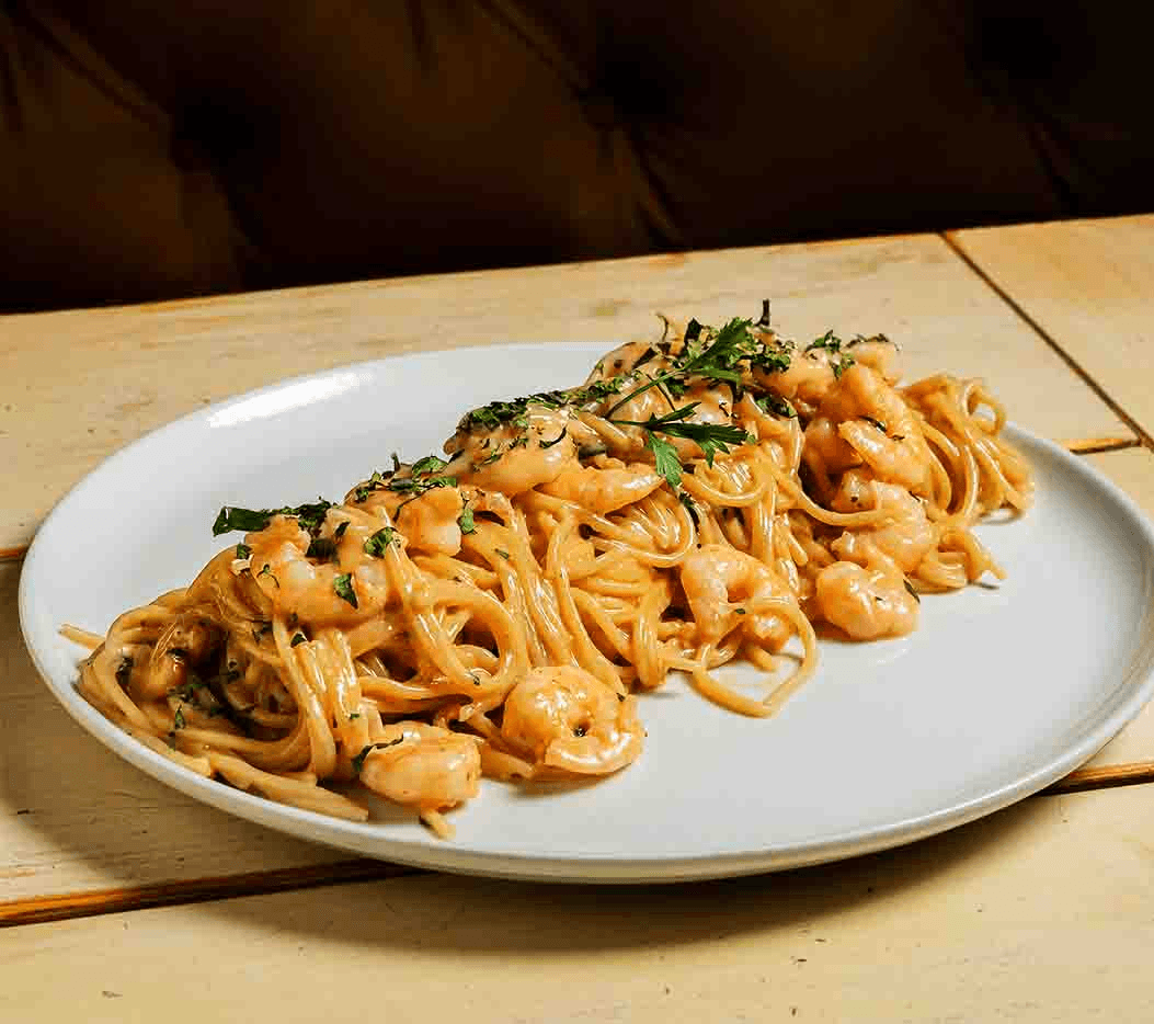 Pasta Alla Vodka y Camarones