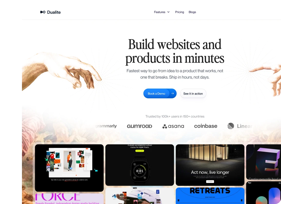 Dualite website design — landing page redesign by Studio Maydit