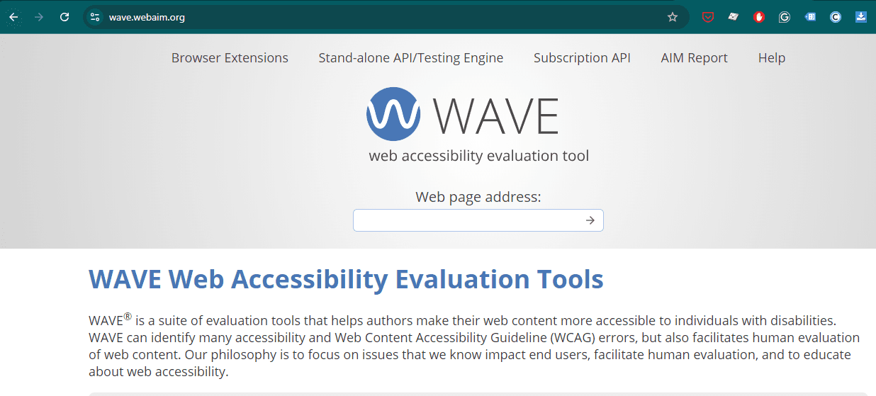 WAVE (Web Accessibility Evaluation Tool)