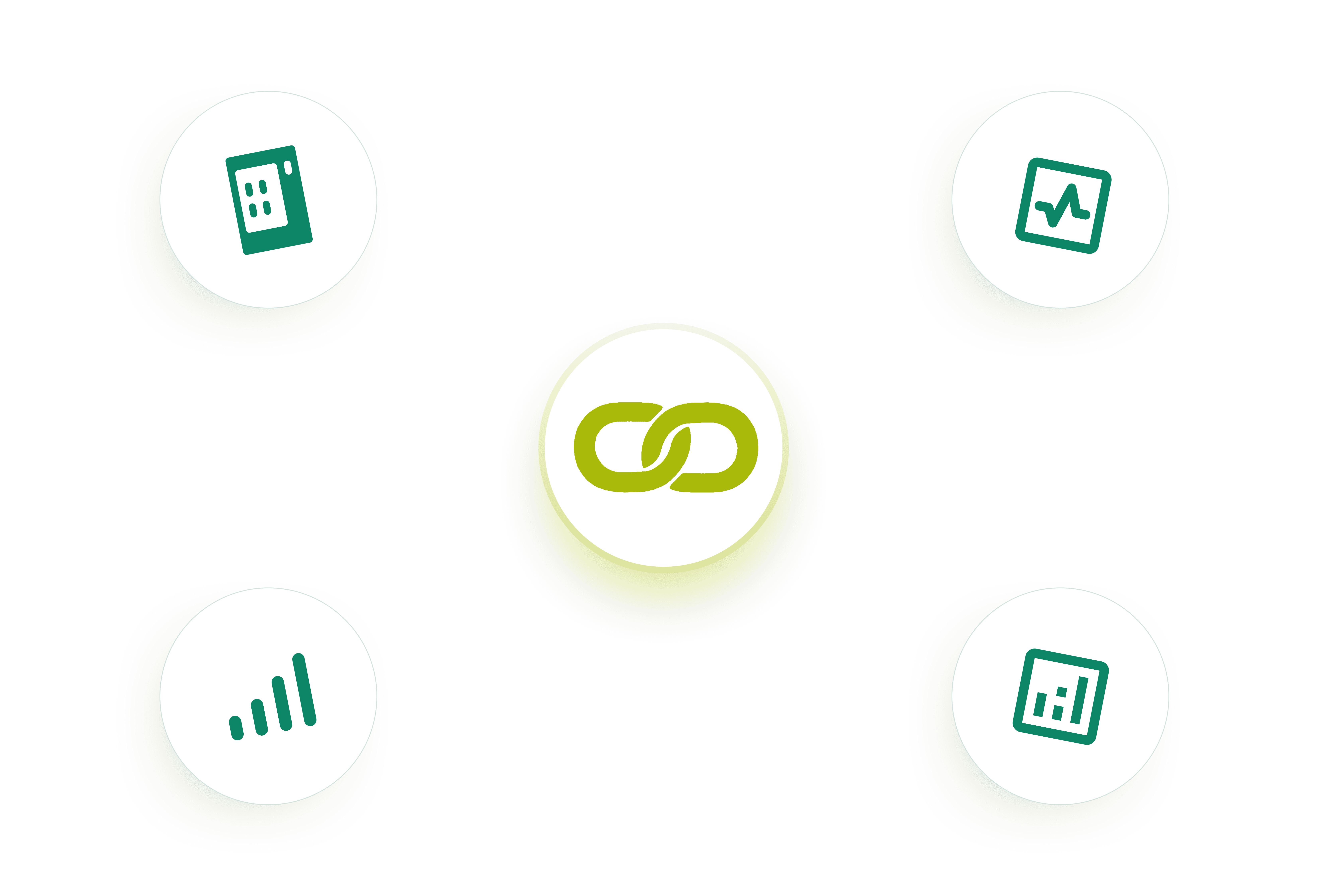 Logos of tools outward, illustrating easy integration with no engineering required.