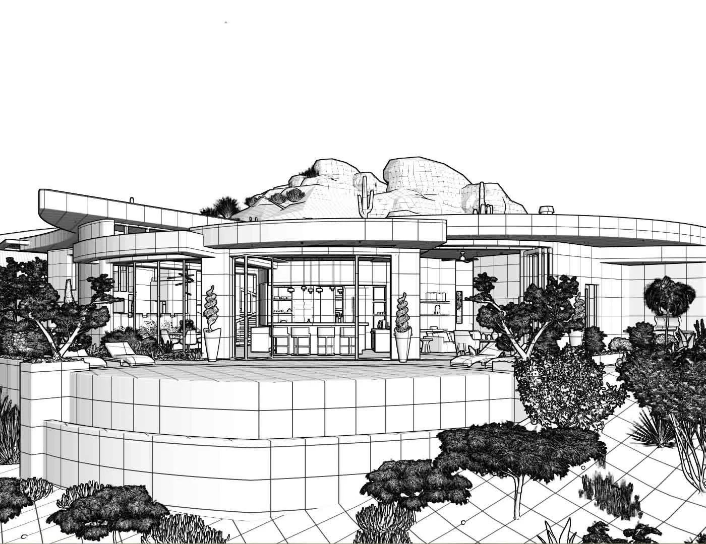 Contemporary desert home design by SLD Architects, showcasing sustainable luxury.