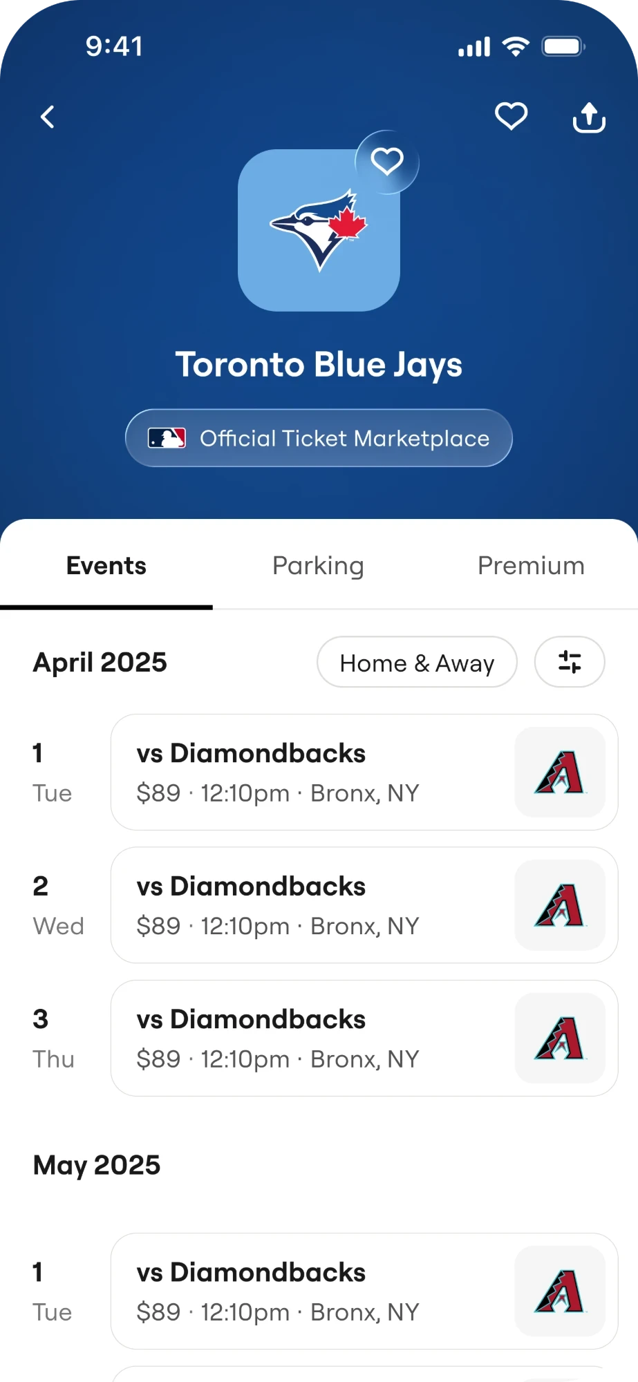 Toronto Blue Jays team page