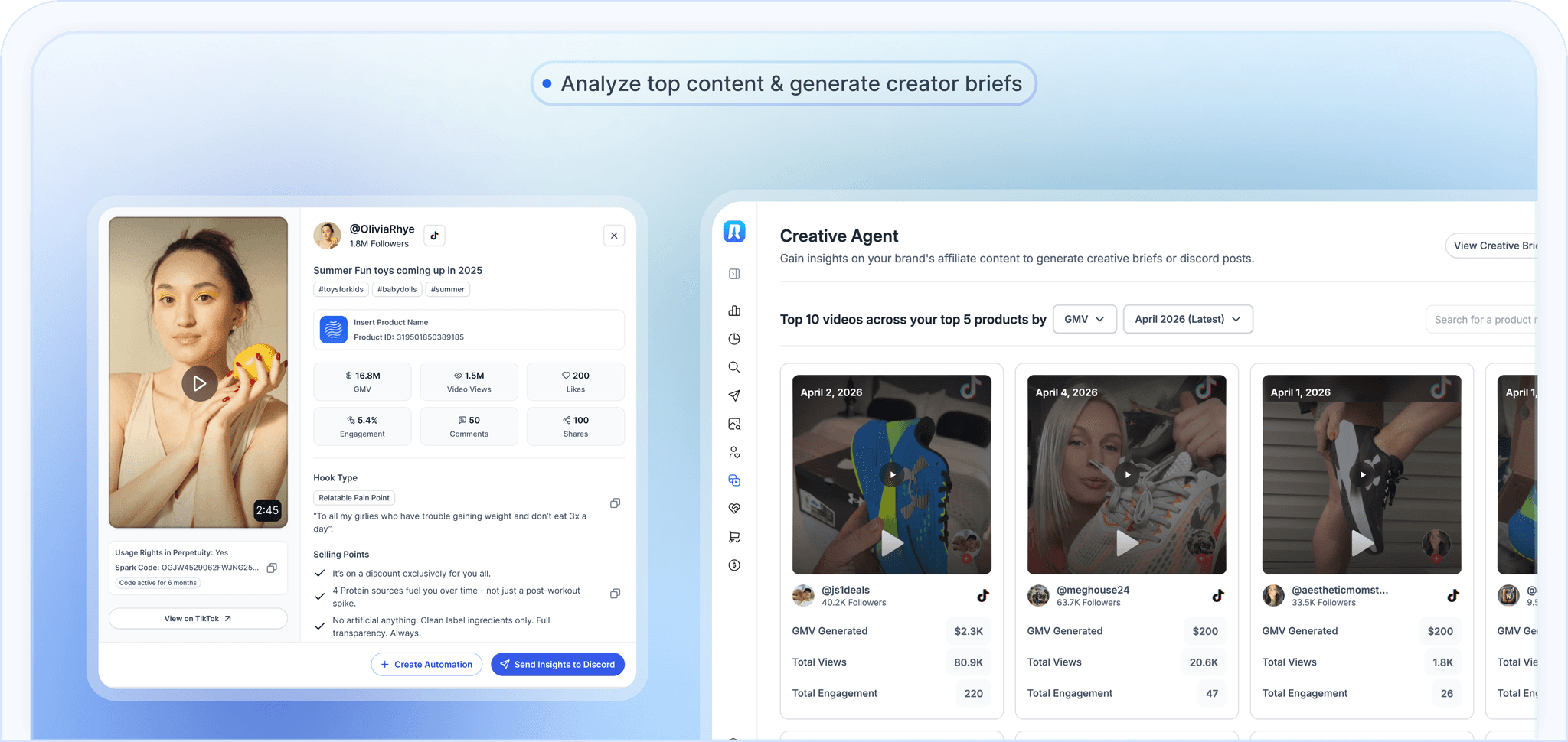 Reacher dashboard
