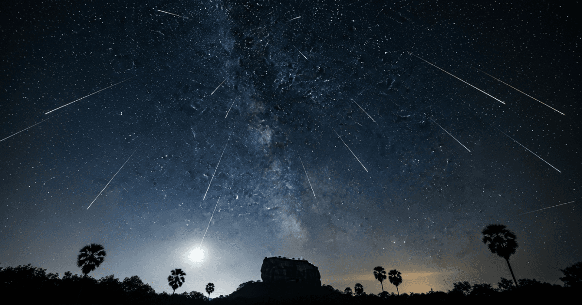 A fireworks display in the sky tonight