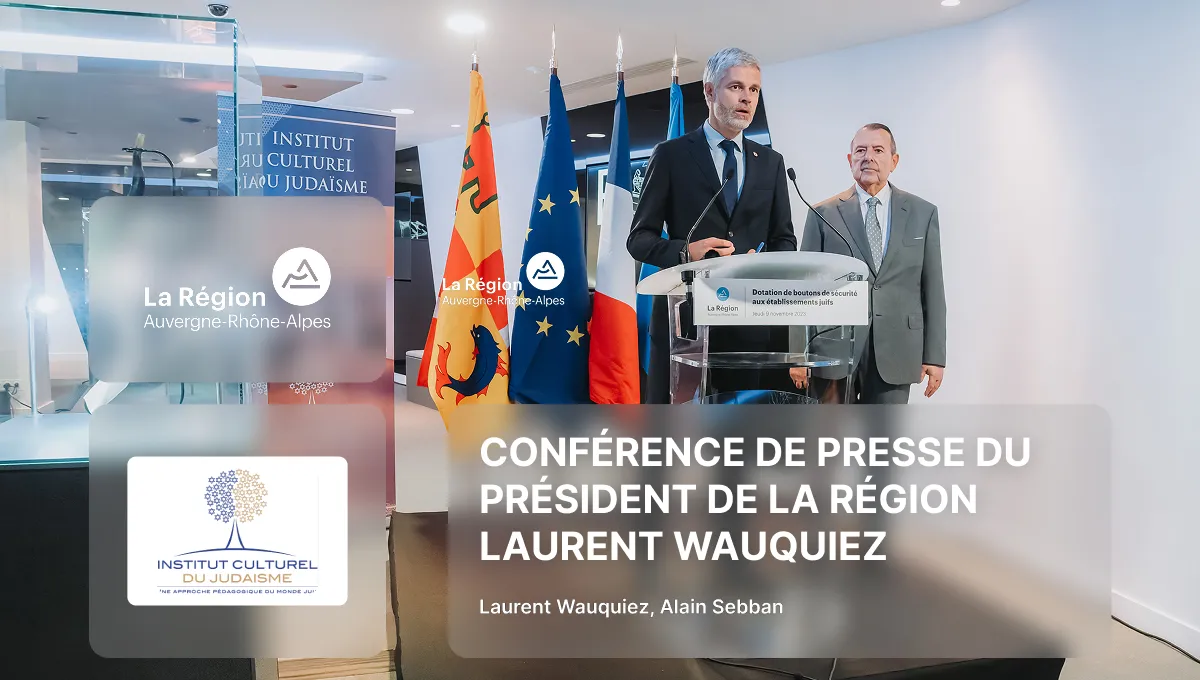 Conférence de presse Laurent Wauquiez à l'ICJ Lyon