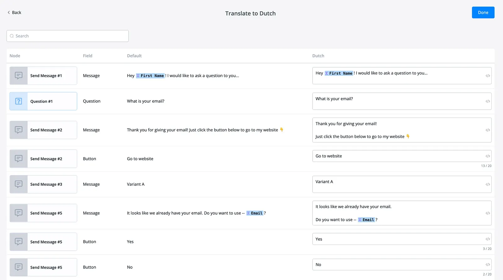 UChat Translate Language