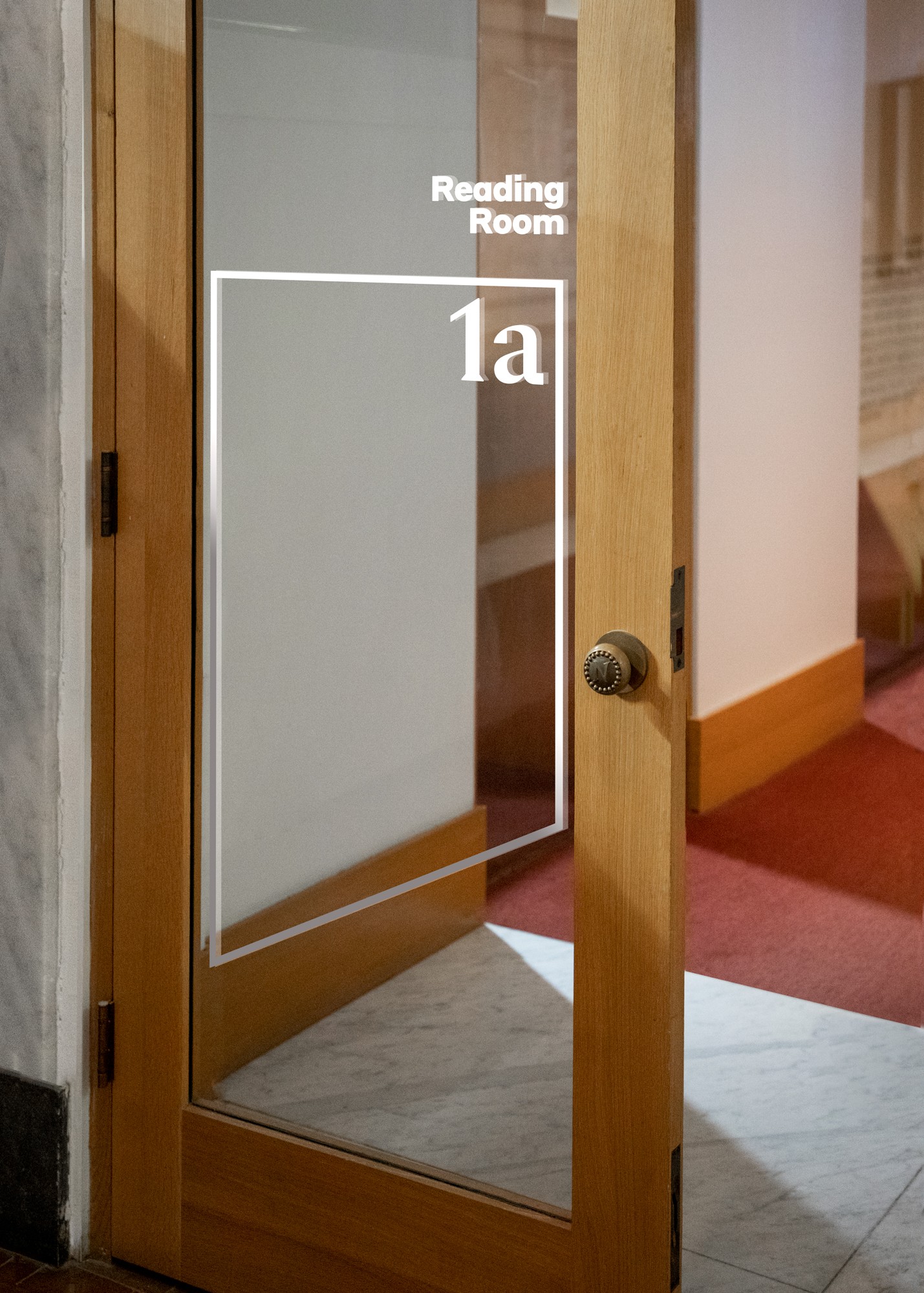 Newberry signage of the reading rooms