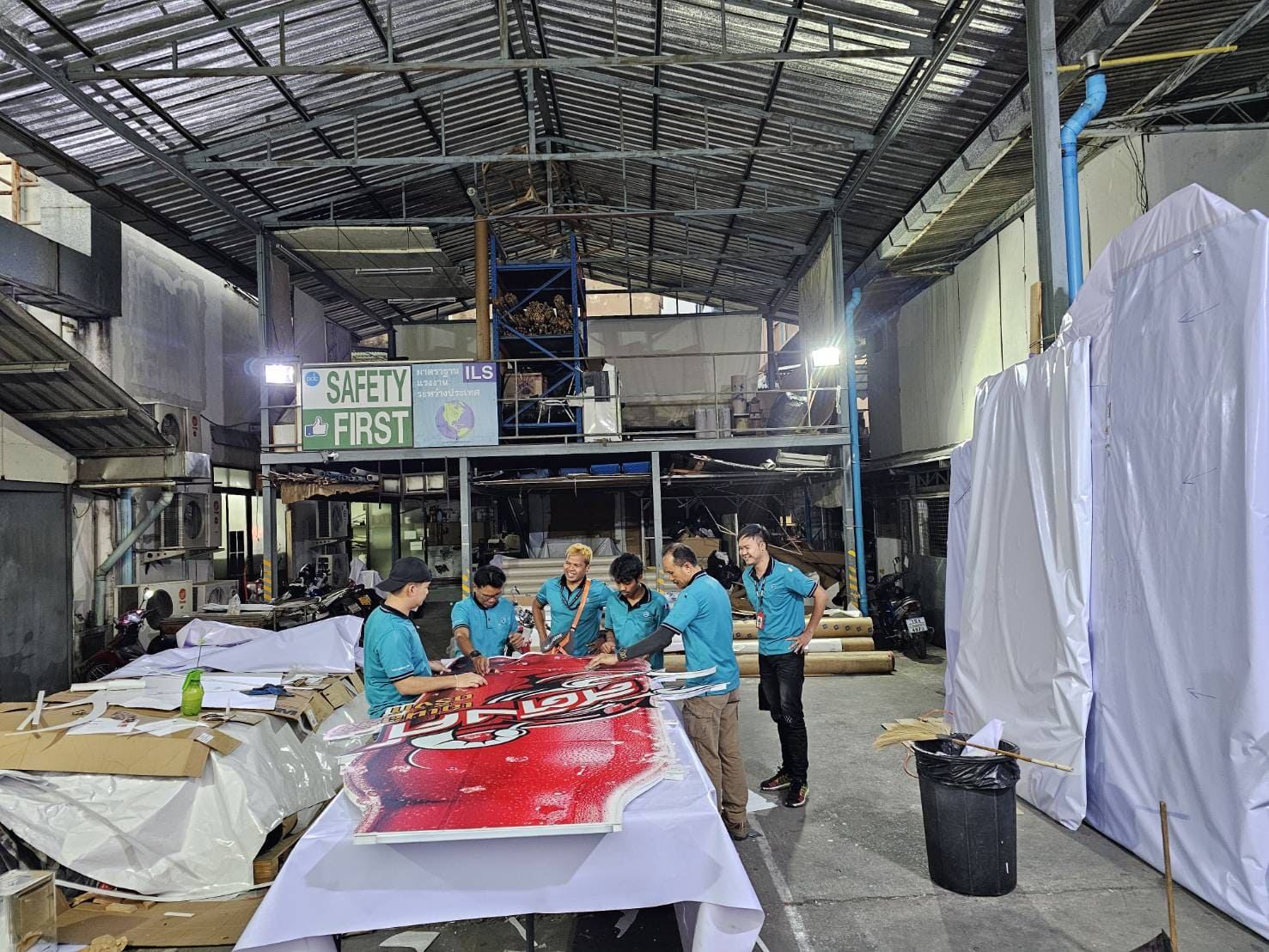 การเตรียมงานบิลบอร์ด 3มิติ สติงค์