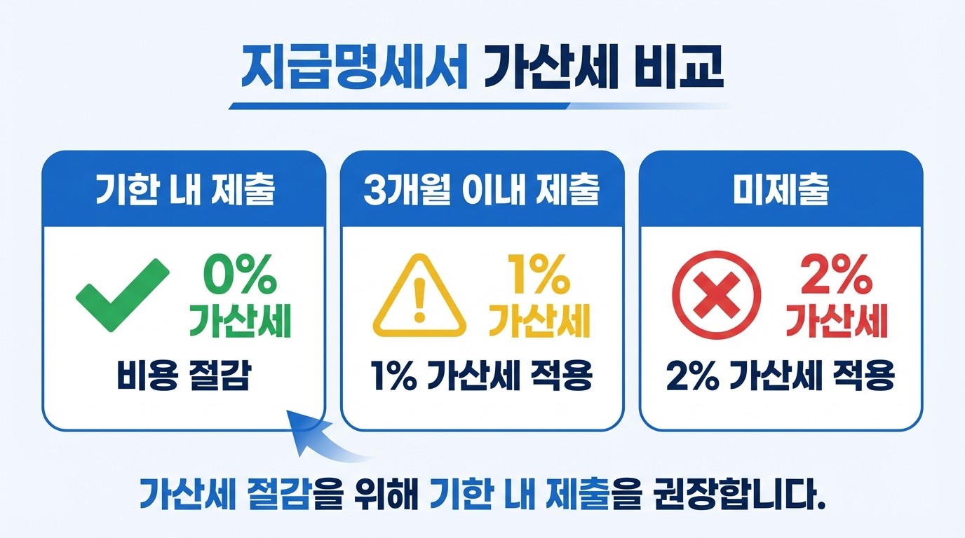 지급명세서 가산세 비교