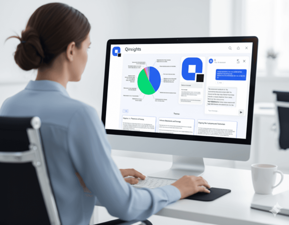 Researcher working with QInsights