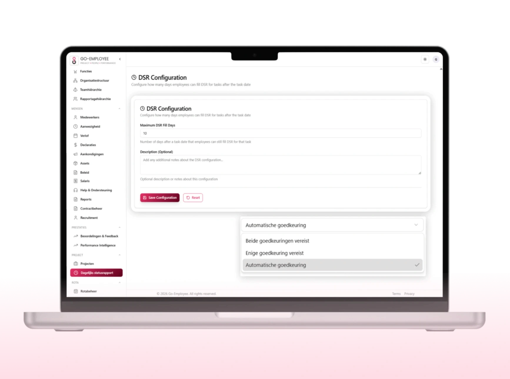 Timesheet/DSR Configurations
