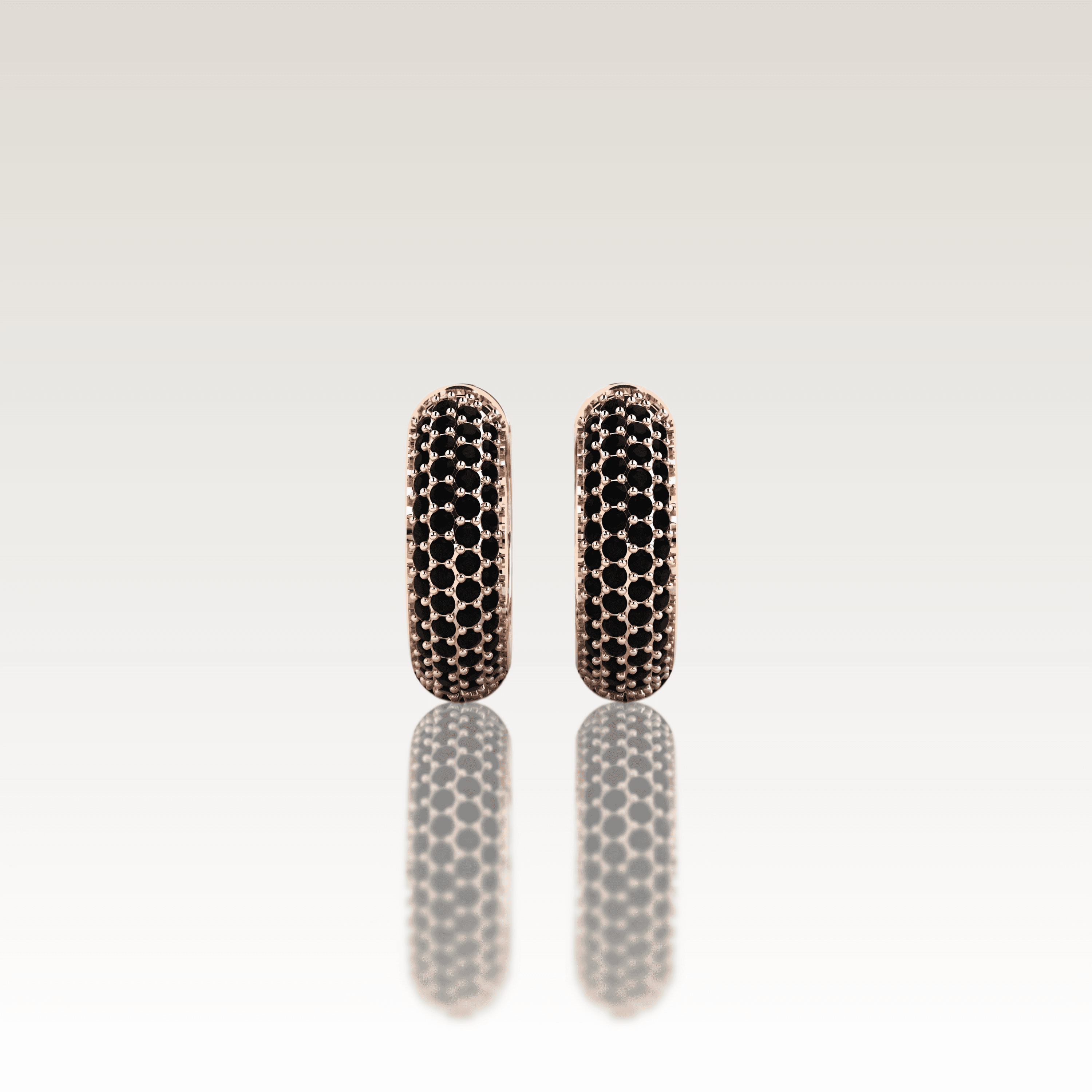 BON'BON Onyx Hoop Earrings image 1