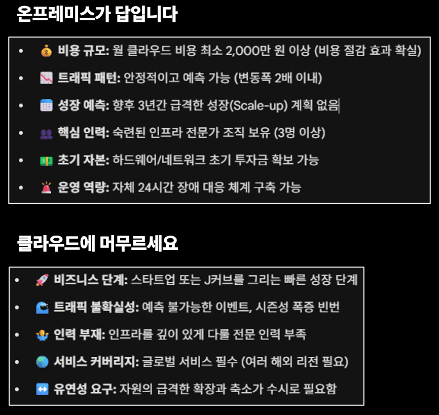 클라우드에서 온프레미스로 돌아간 기업들