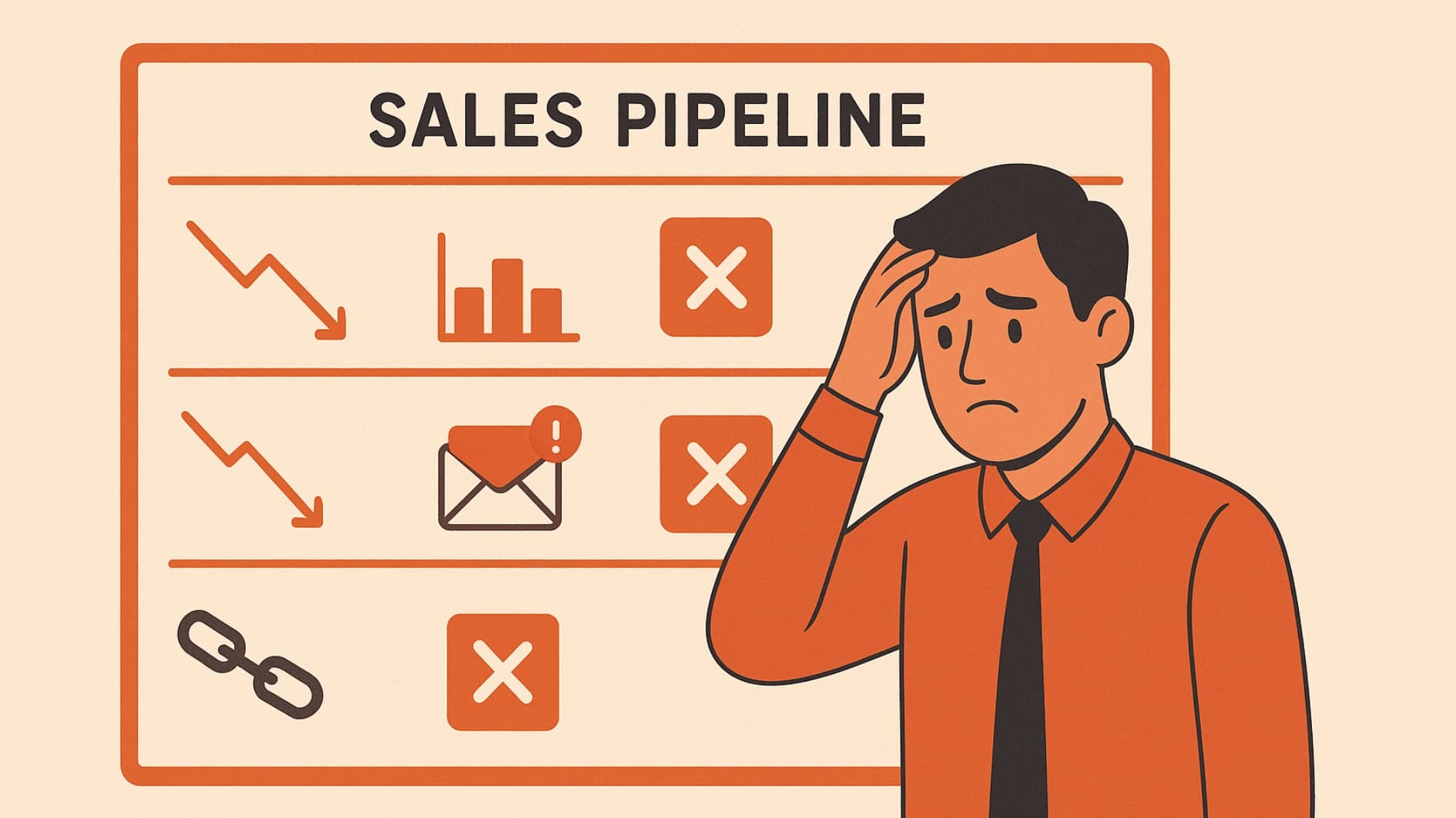 Sales pipeline challenges illustrating why outsourced pipeline generation is needed.