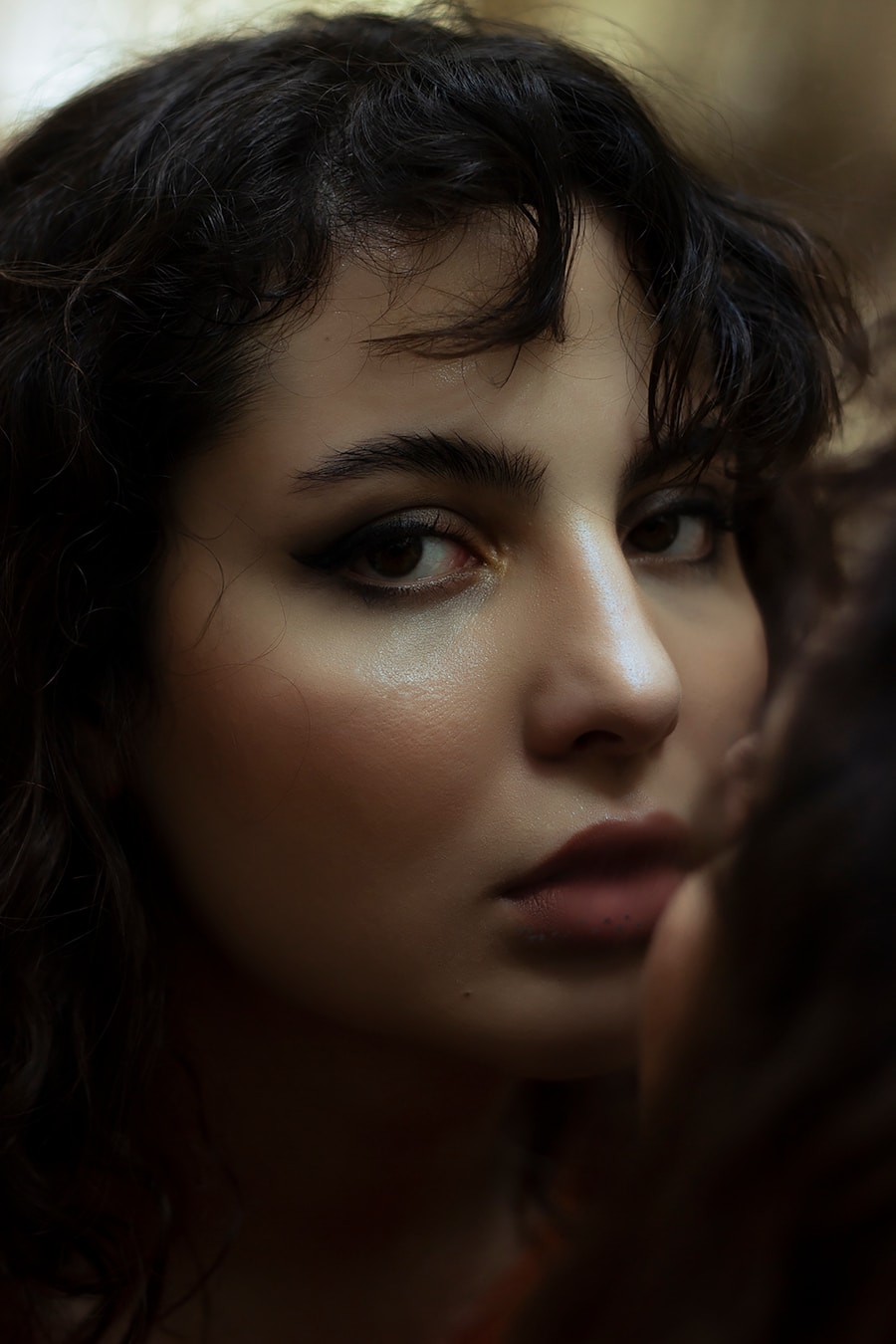Woman with dark hair
