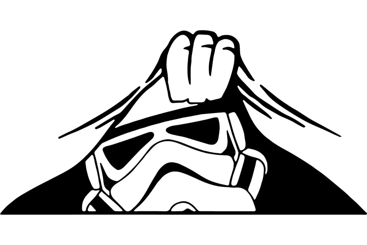 Vinyl stormtrooper sticker.