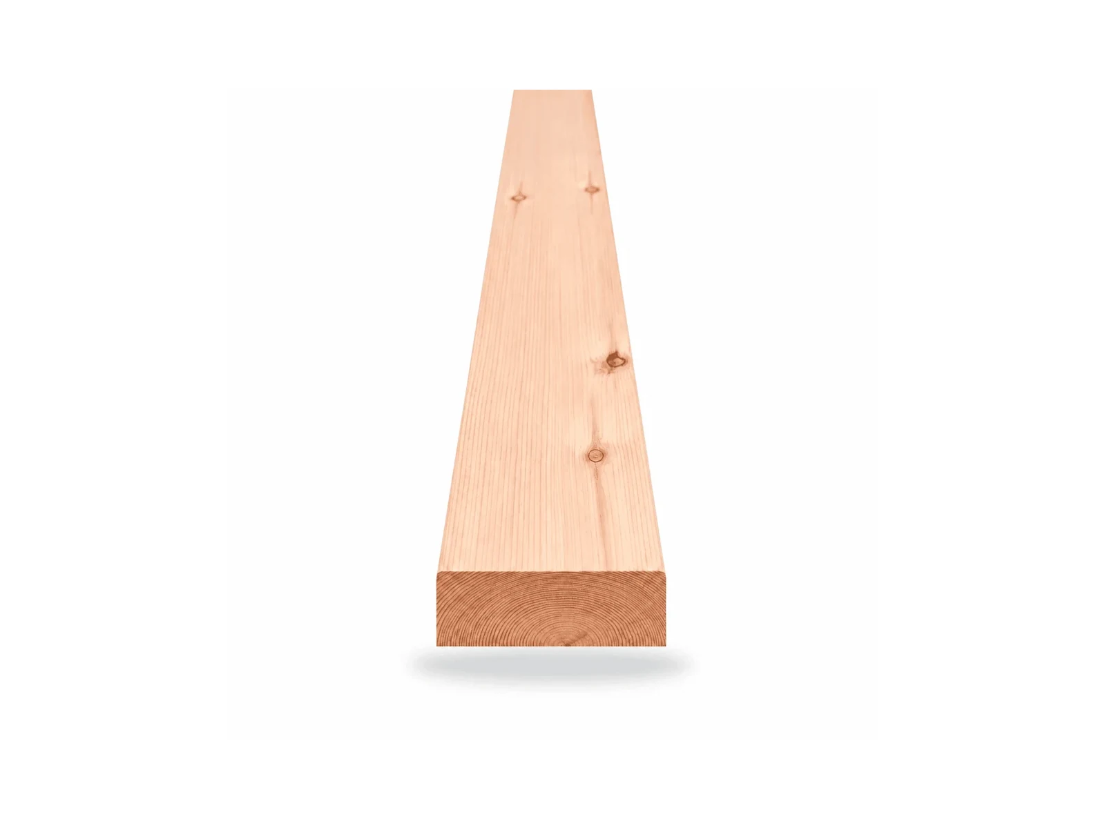 Douglas Fir-Larch 2x6 stud framing board shown front-facing with small sound knots