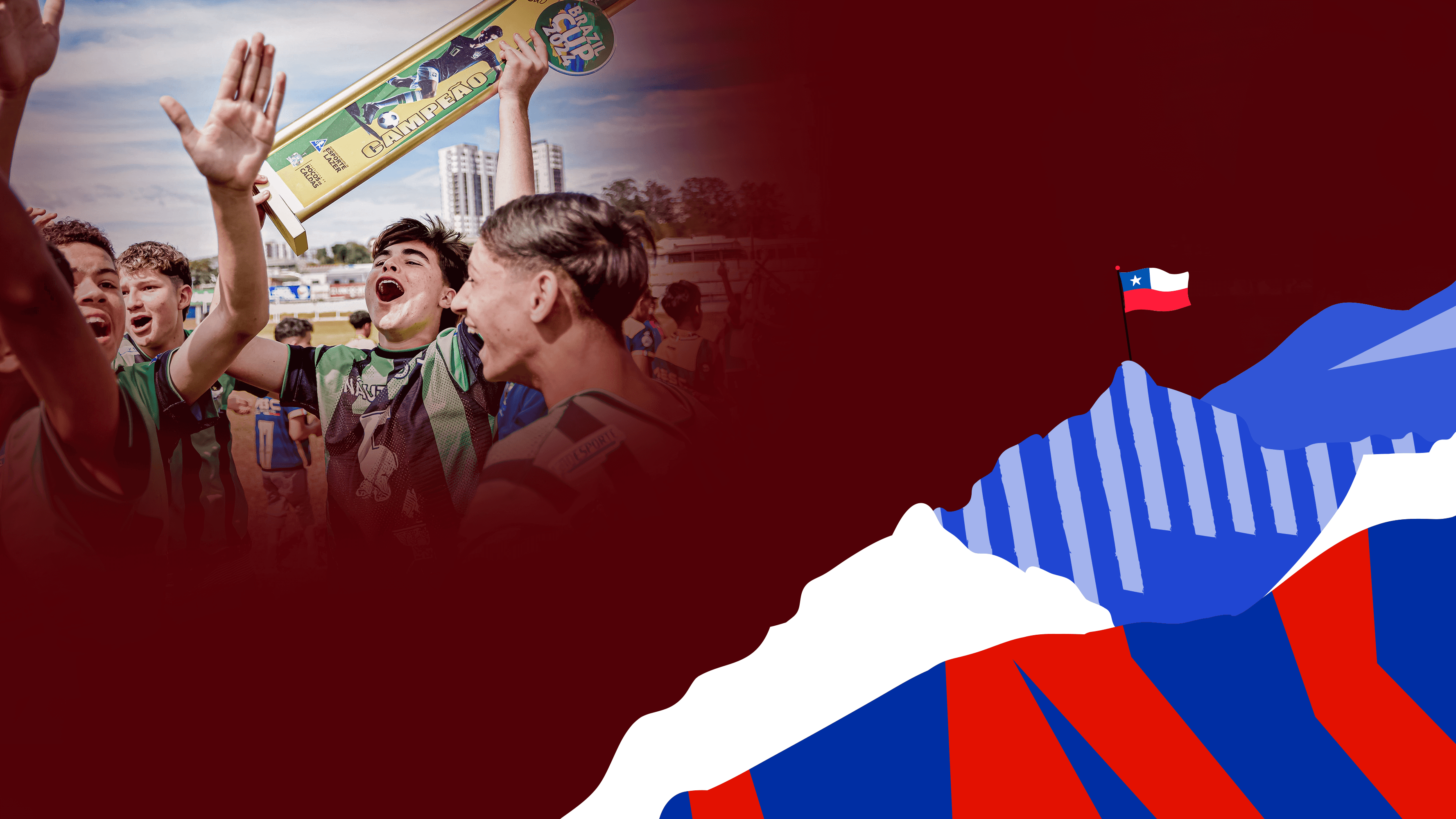 Atletas sub 17 disputando copa internacional em Santiago