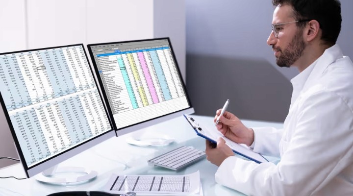 healthcare practice manager working on how to maximize revenue and streamline billing processes with medical practice management software