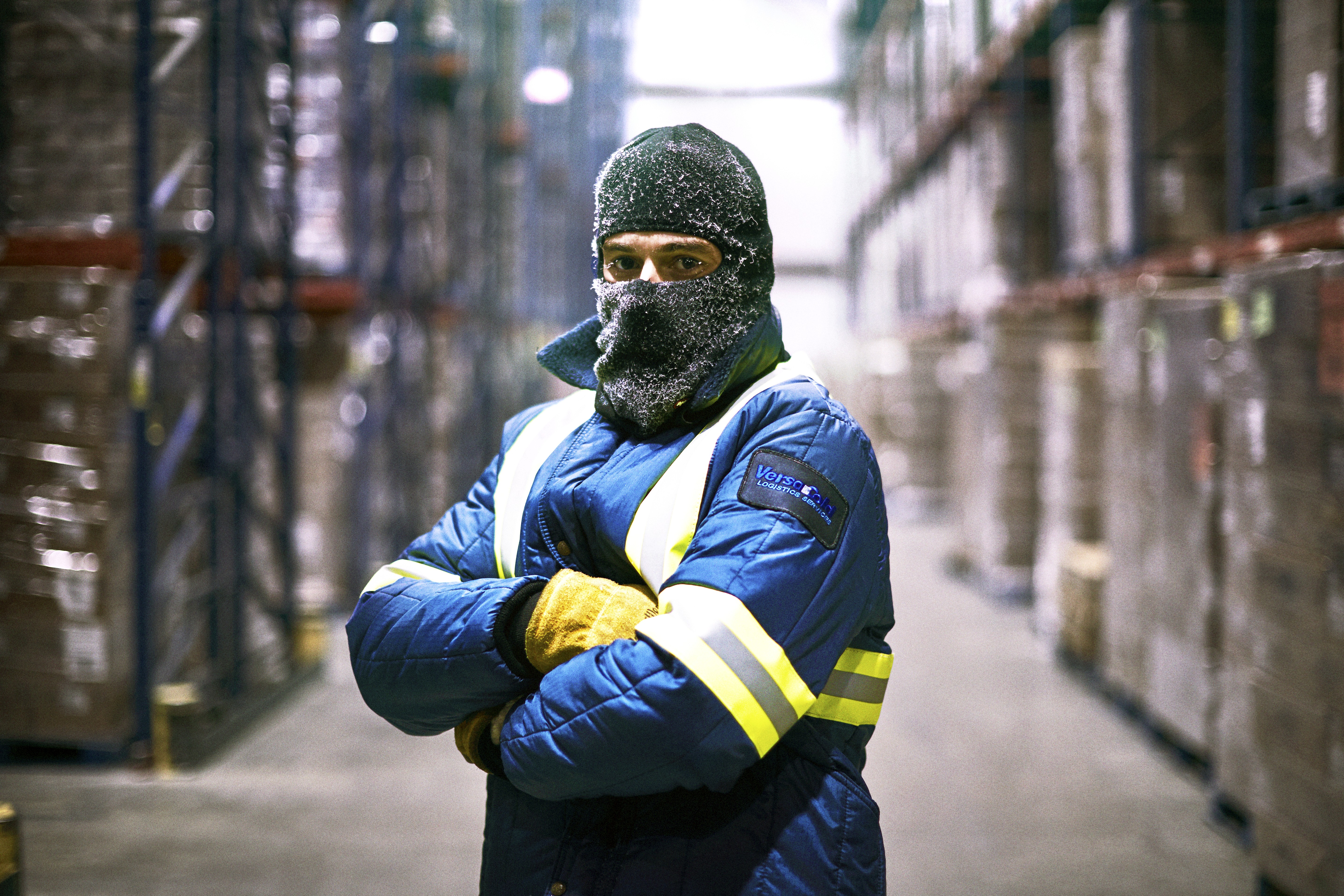 versacold employee standing in warehouse