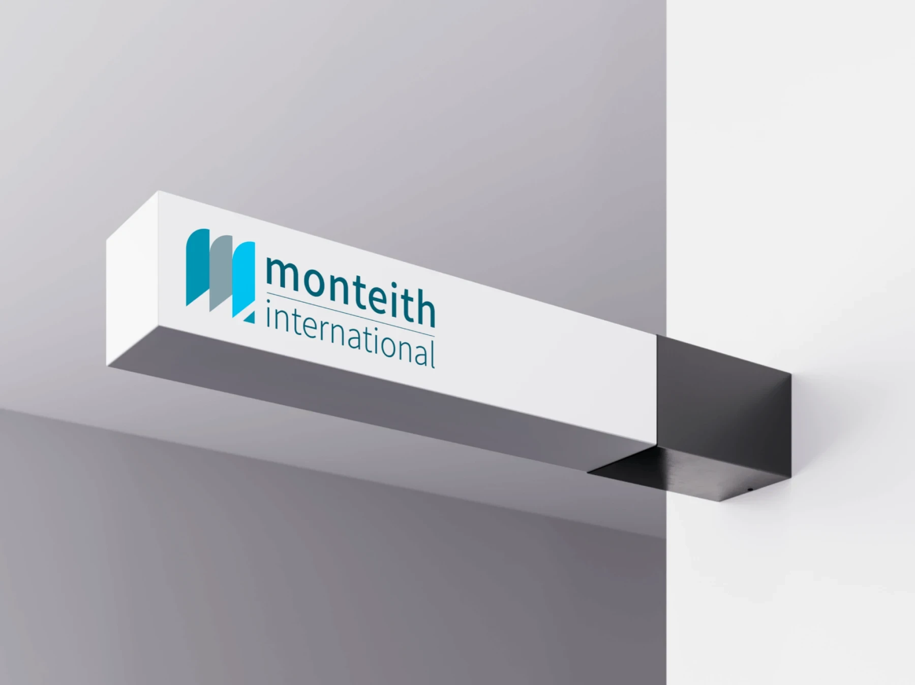 Monteith International logo design mockup