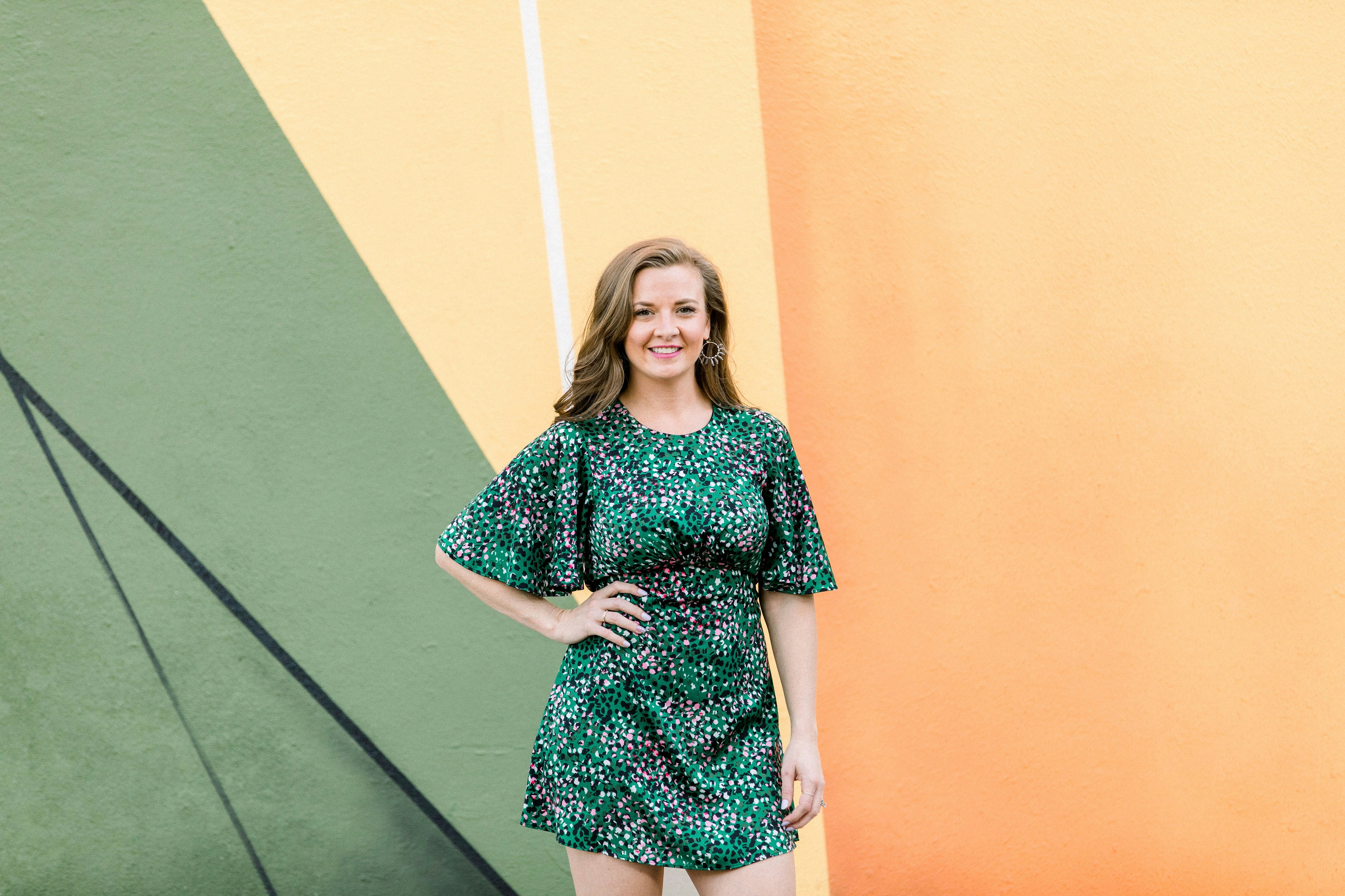 women posing wearing green dress - What Colors Go with Everything