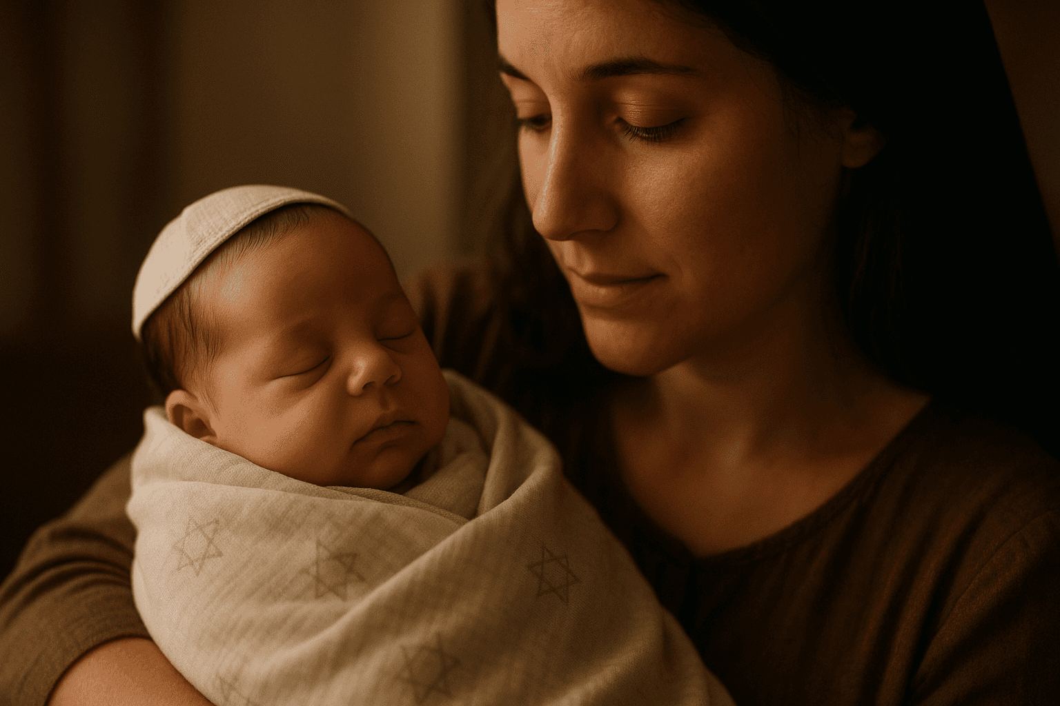 selective focus photography of baby holding wooden cube