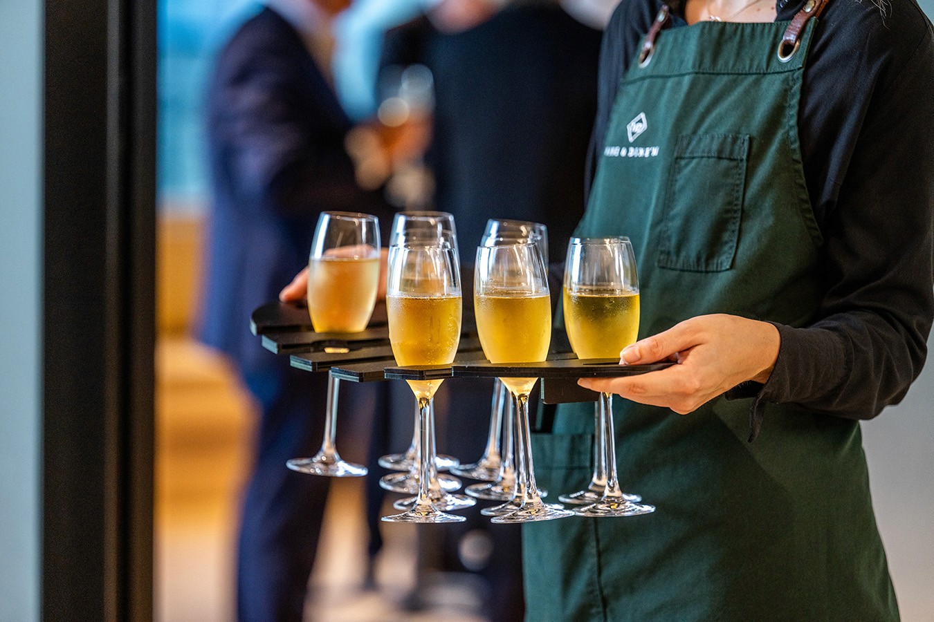 Champagne on Arrival at a corporate event held in a Brisbane Office