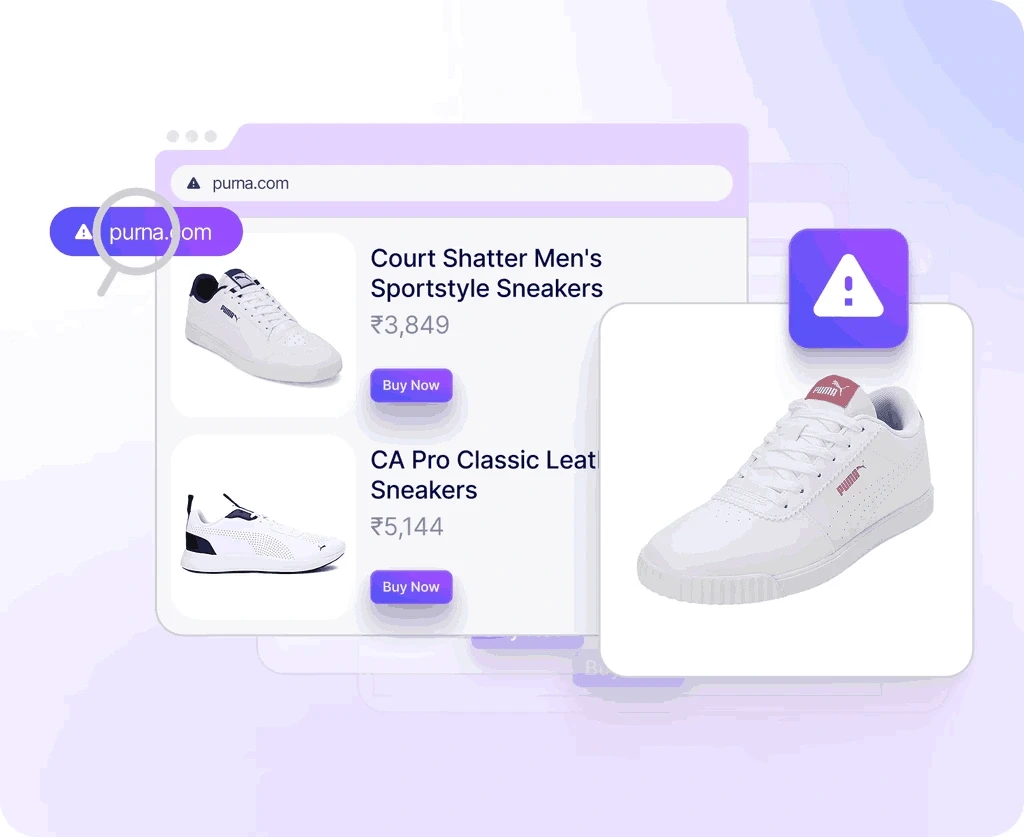 RiskProfiler brand risk management dashboard detecting fake domains and phishing sites