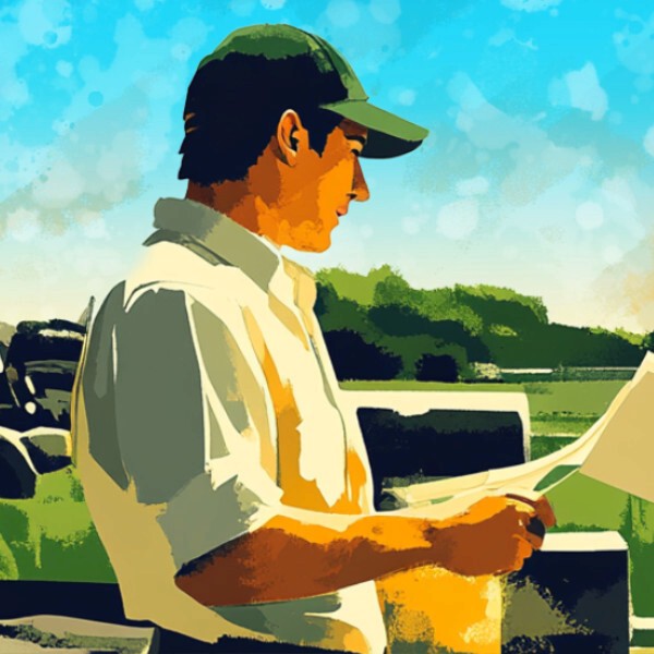 an H-2A agent helps a farmer in a field