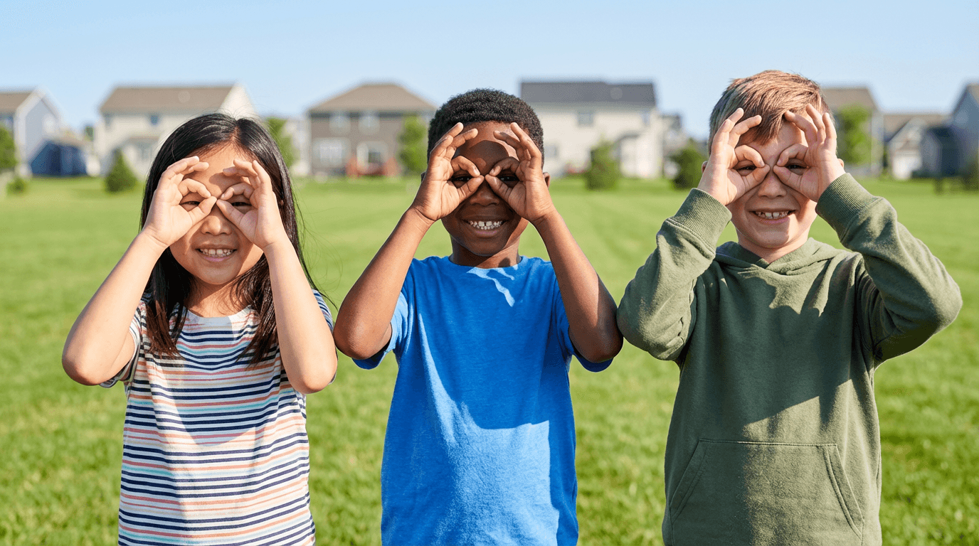 kids making funny faces