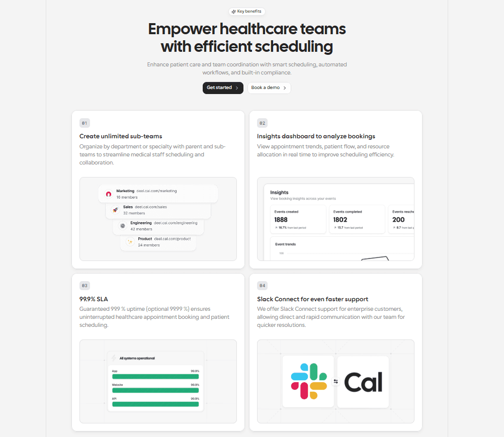 Empower healthcare temas with Cal.com's efficient scheduling