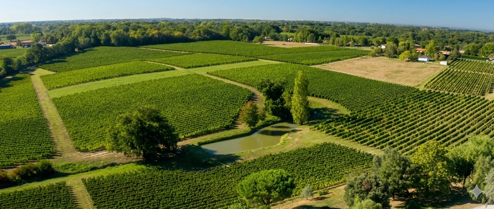 Vignobles vue du dessus