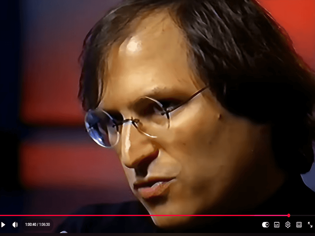 Steve jobs being interviewed