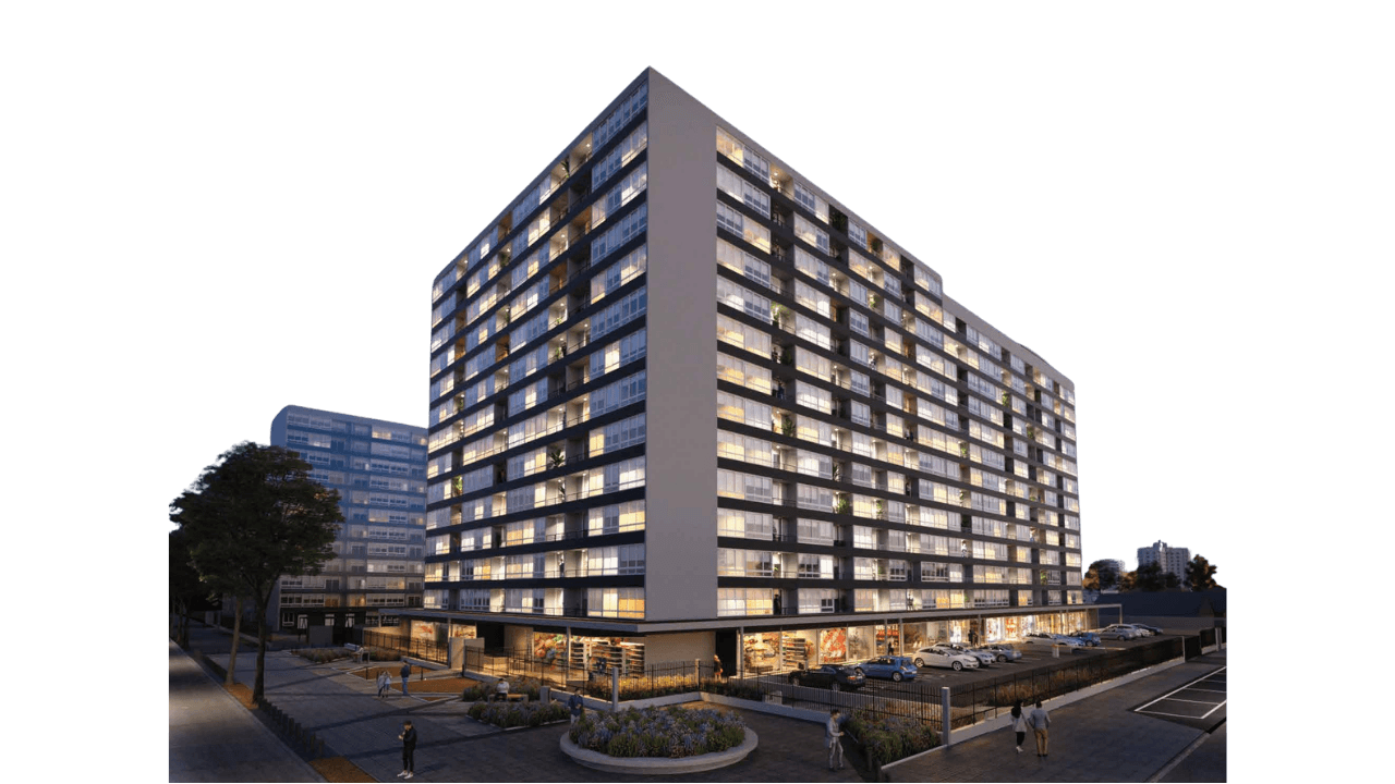 modern sculptural building with curved wooden exterior