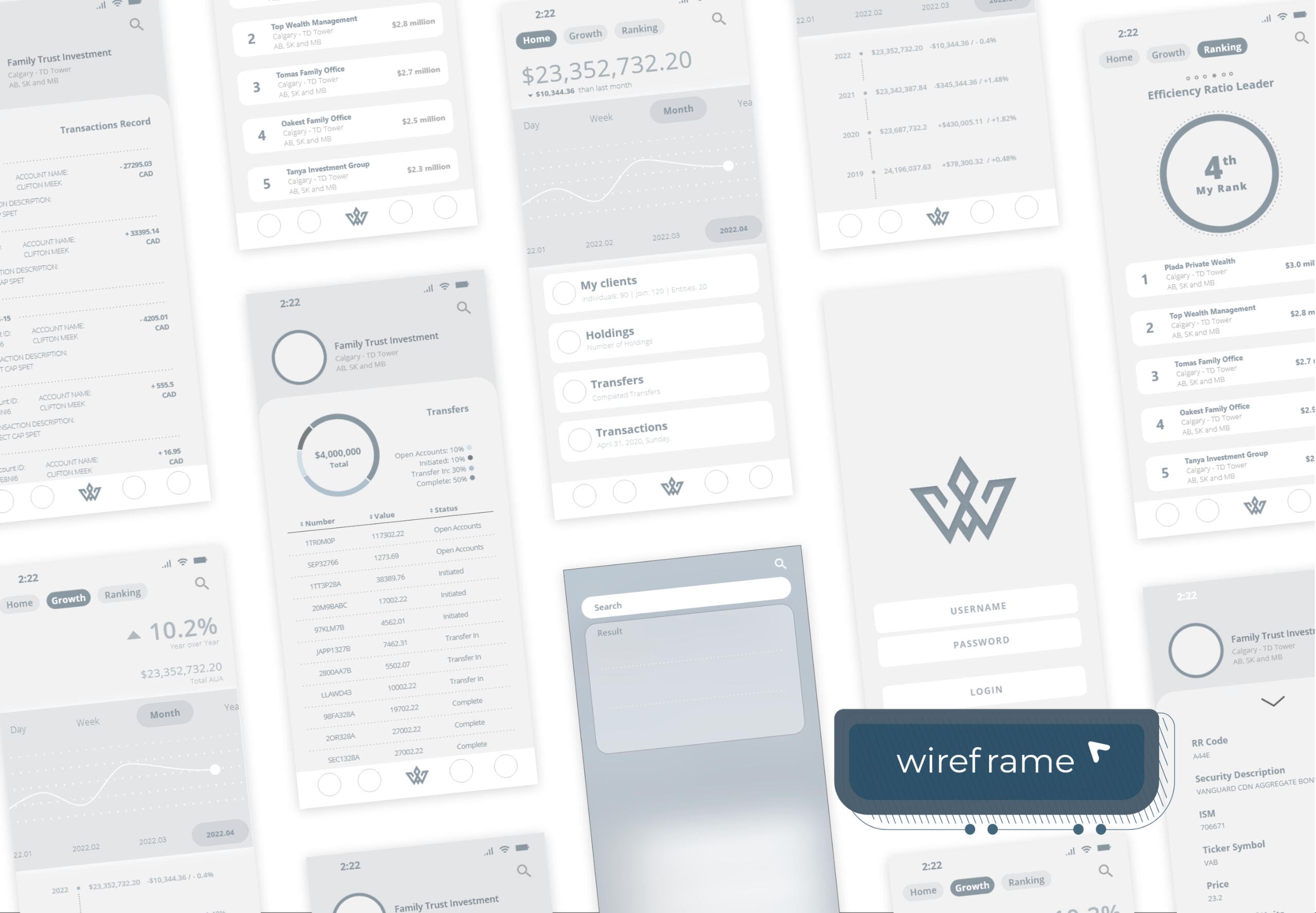 Banking App Wireframe