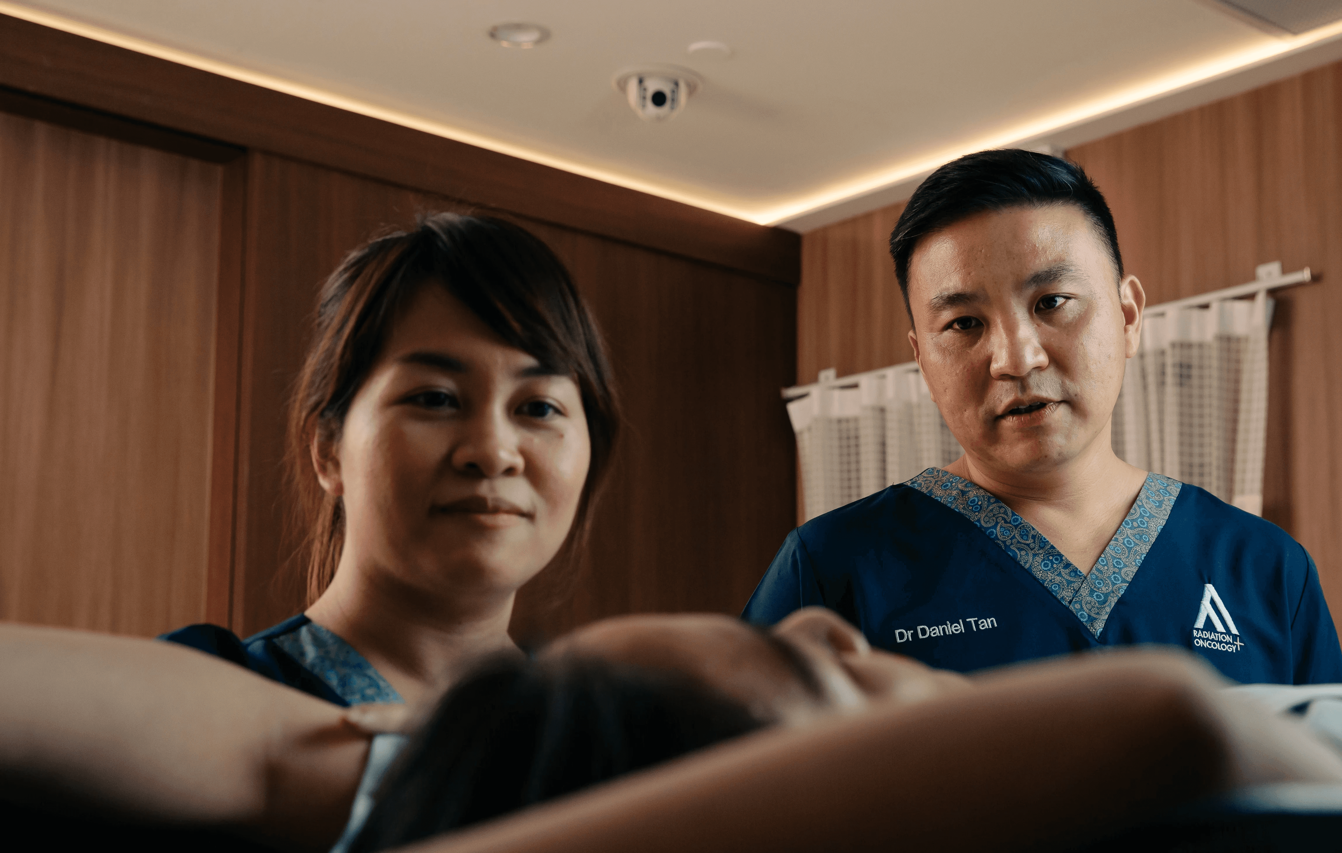 Dynamic picture of a cyclist riding downhill