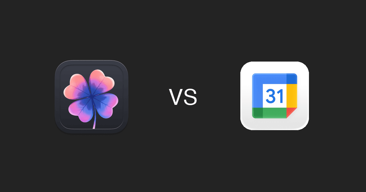 Aftertone vs Google Calendar 2026 — productivity system versus free calendar app