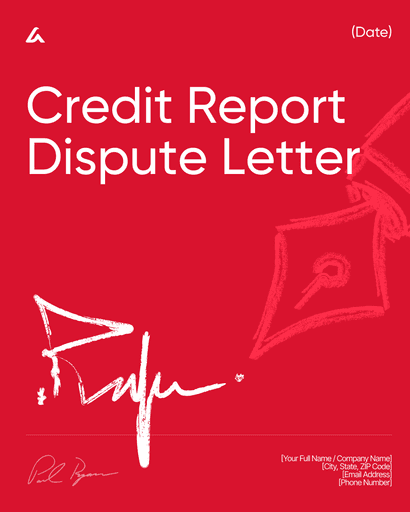 Credit Report Dispute Letter