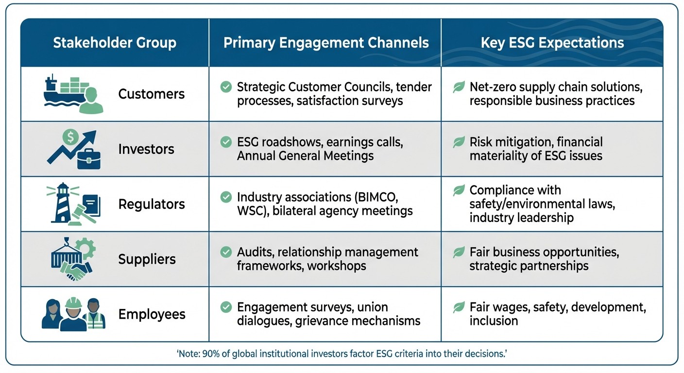 Stakeholder Engagement Channels and ESG Expectations in Maritime Industry