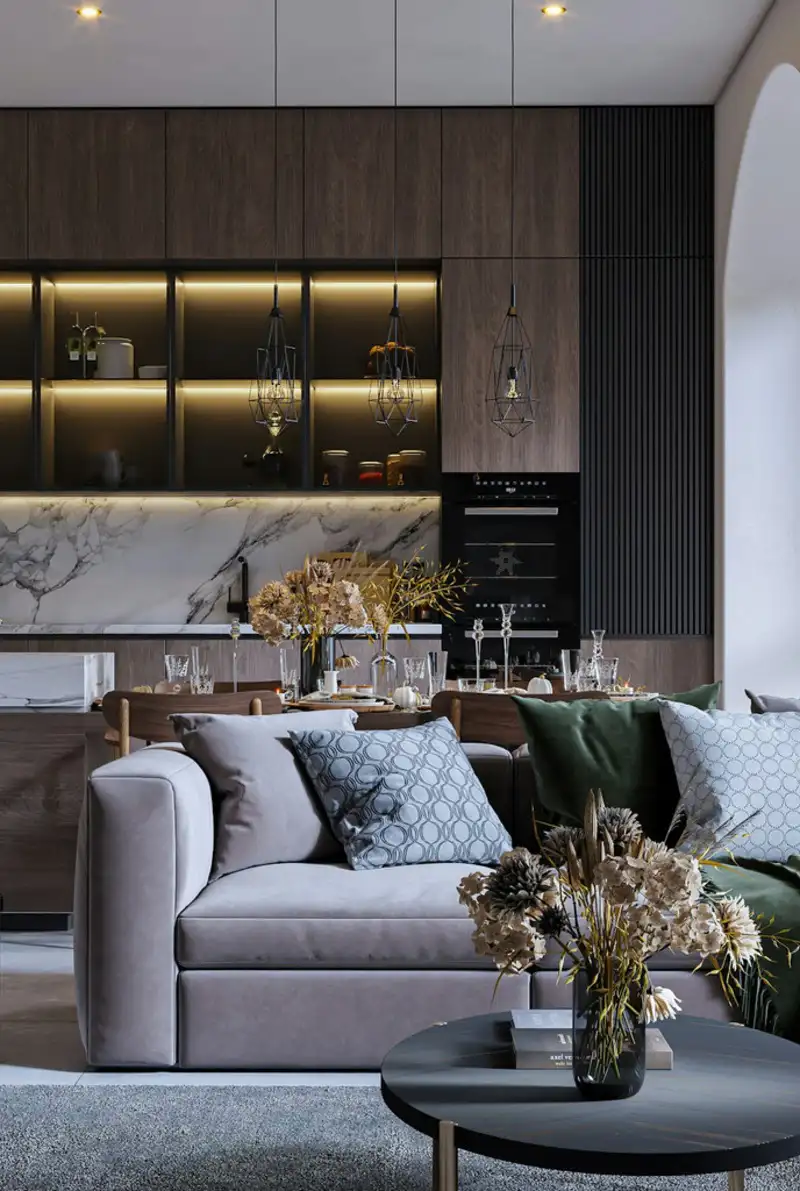Luxury villa living room decor