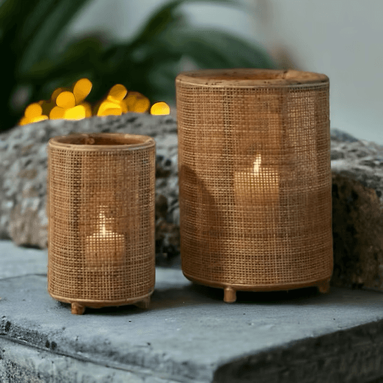 Lampshades from rattan